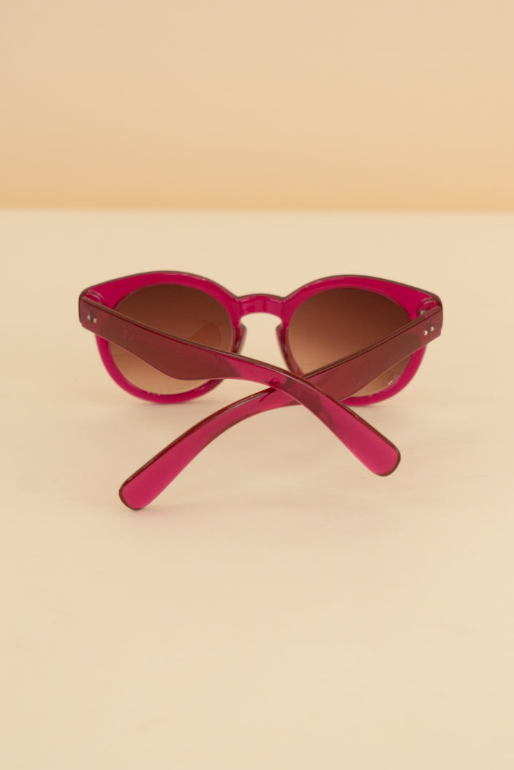 h&m pink round sunglasses