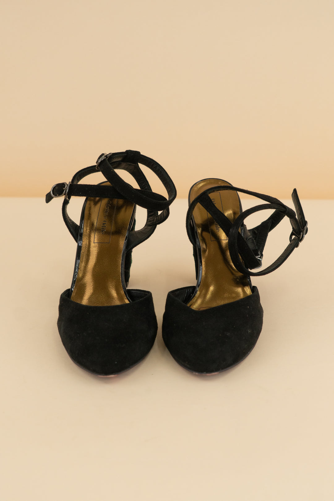 odette e odile black floral heel (7.5; retail $250)