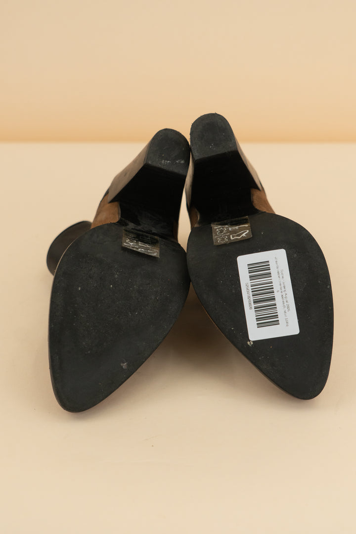 all saints western two-tone booties (6; retail $385)