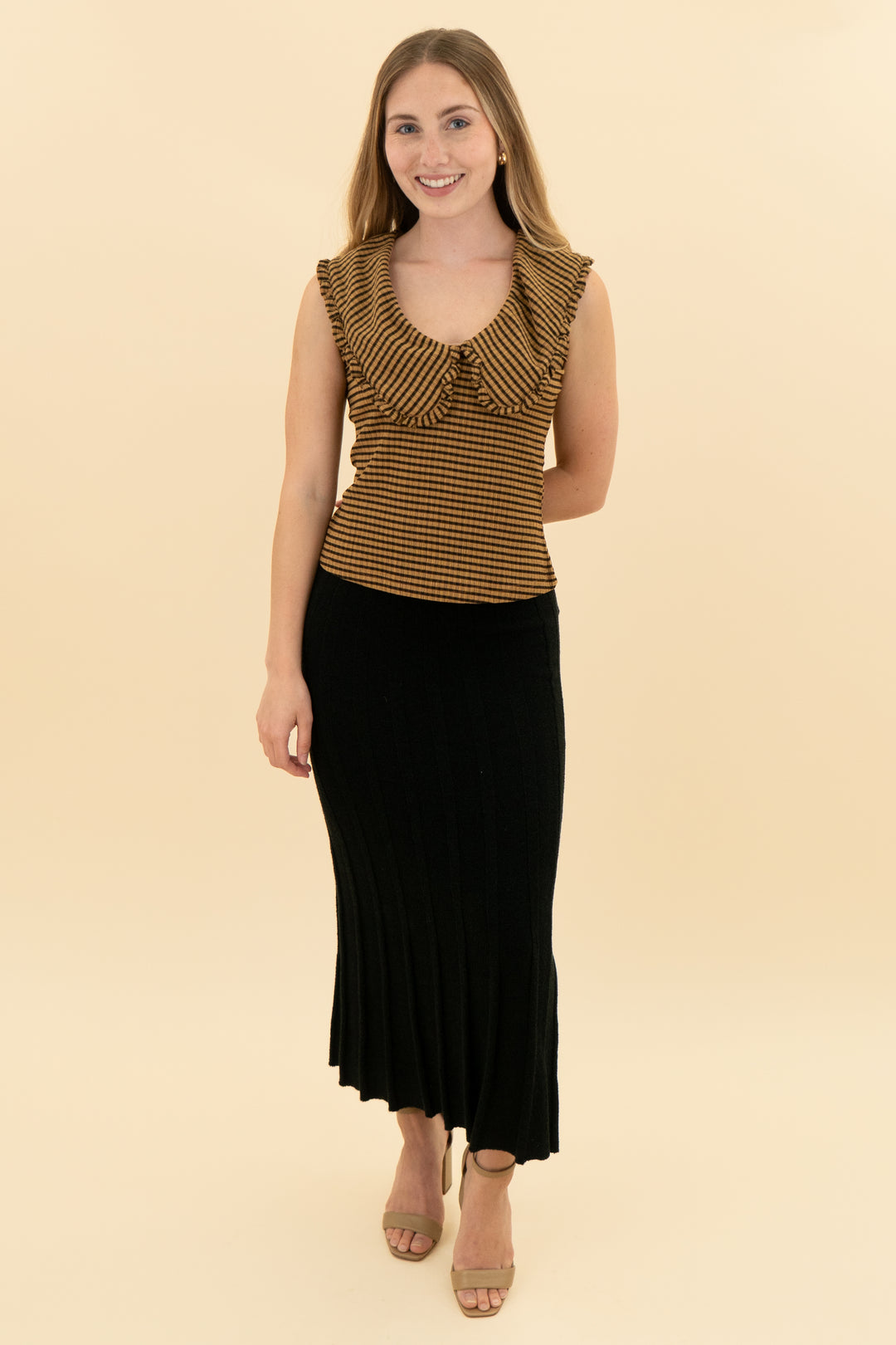who what wear black textured knit maxi skirt (xs)