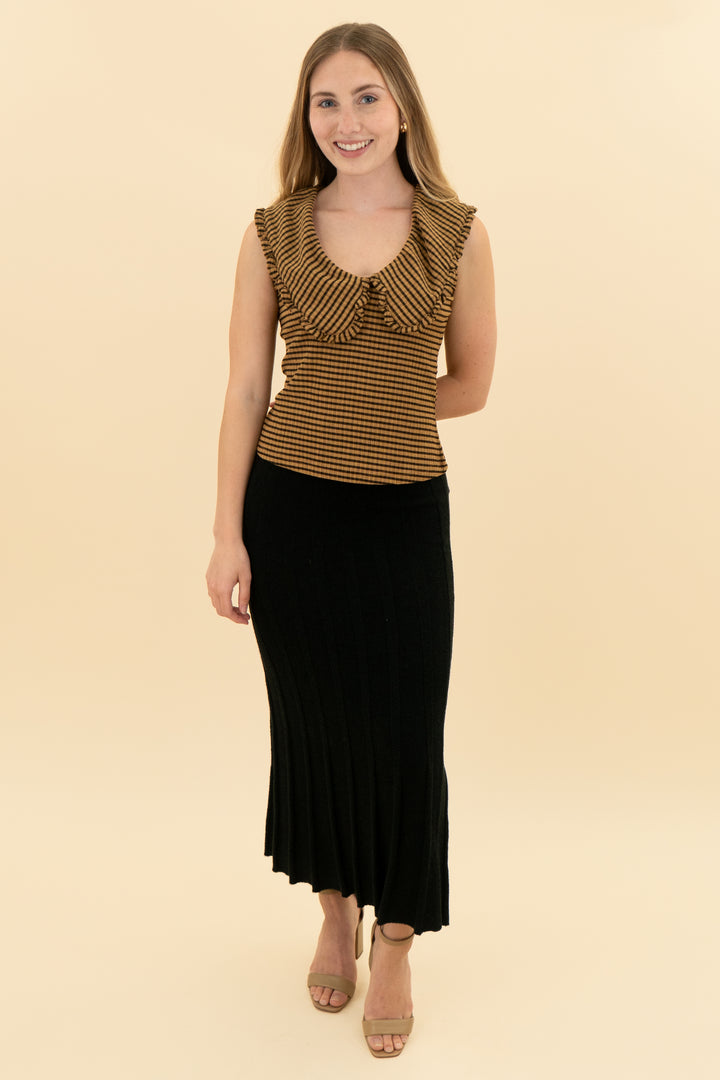 who what wear black textured knit maxi skirt (xs)