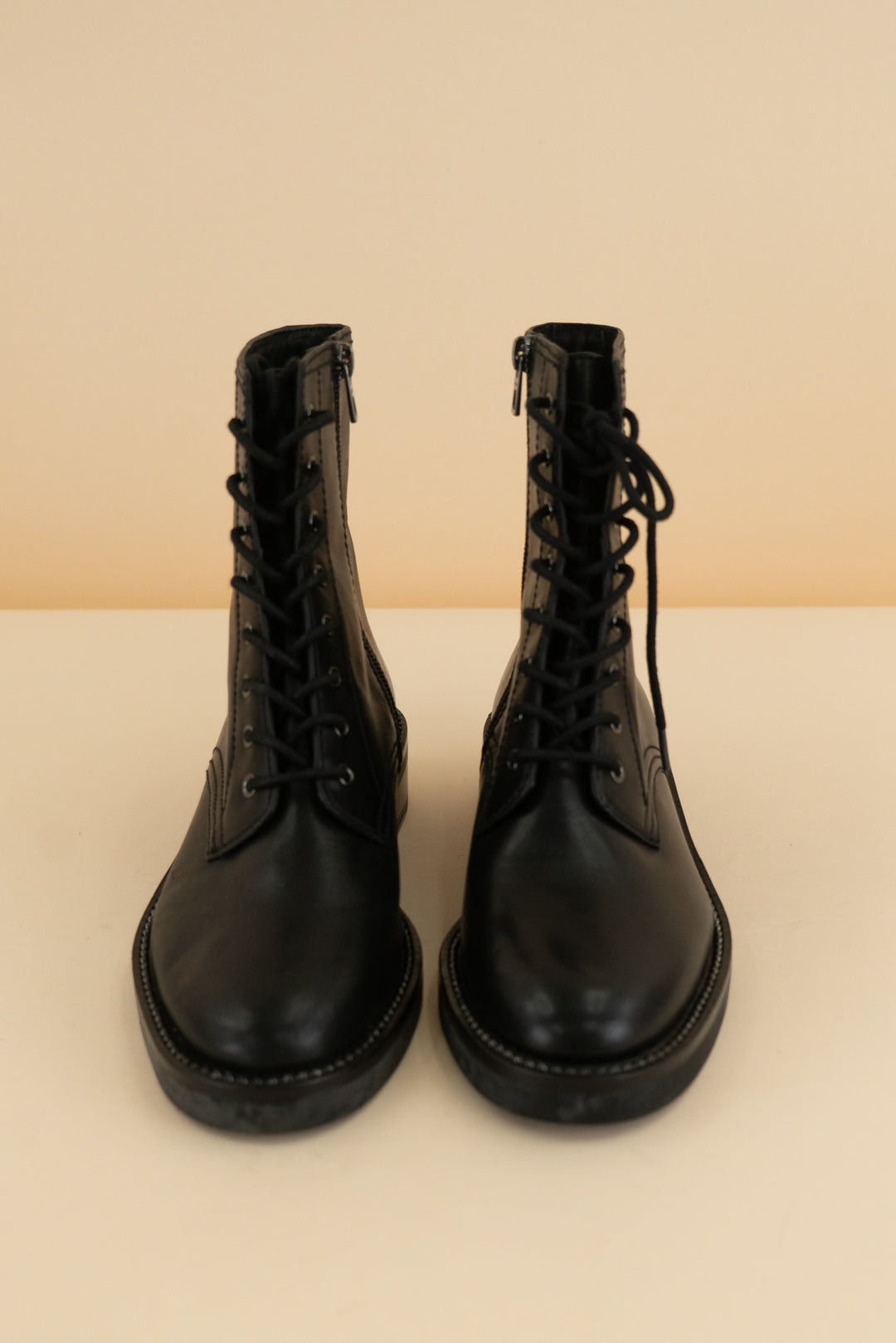 coach lace-up combat bootie (6; retail $288)