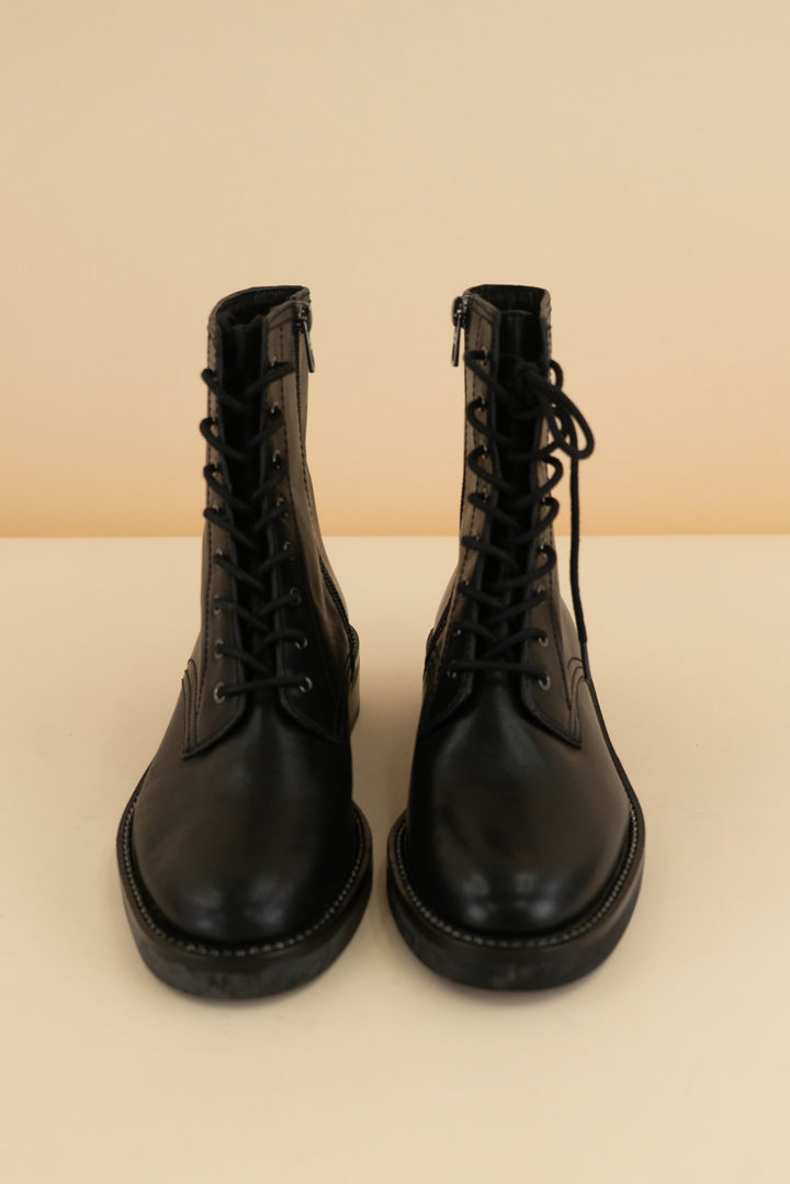 coach lace-up combat bootie (6; retail $288)