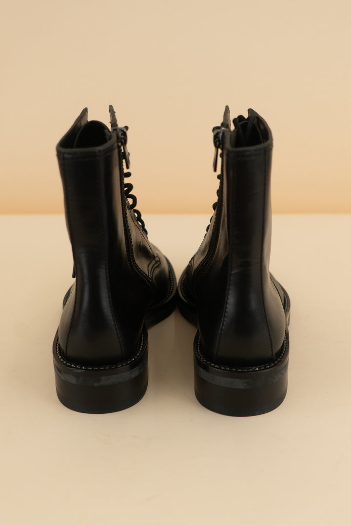 coach lace-up combat bootie (6; retail $288)