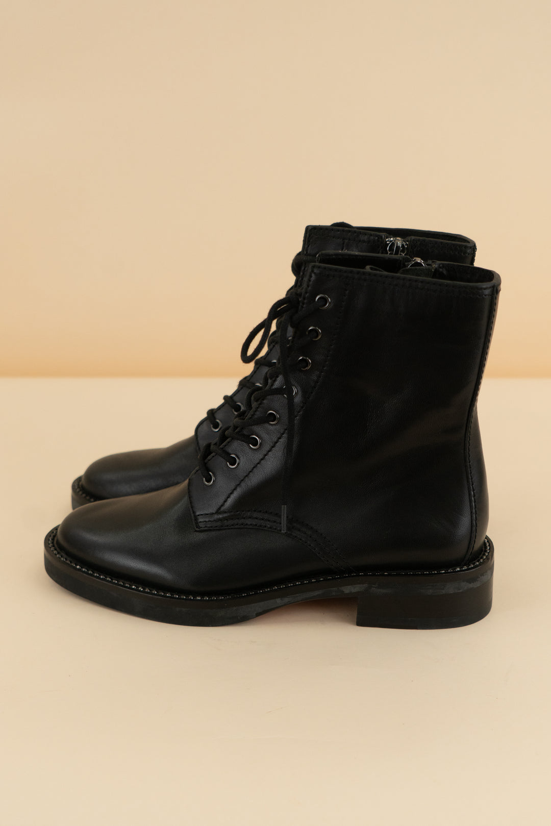 coach lace-up combat bootie (6; retail $288)