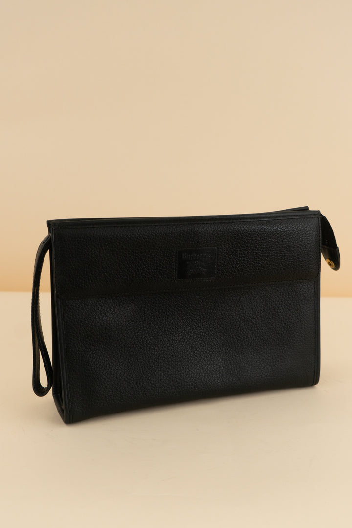 Burberry Black Leather Clutch