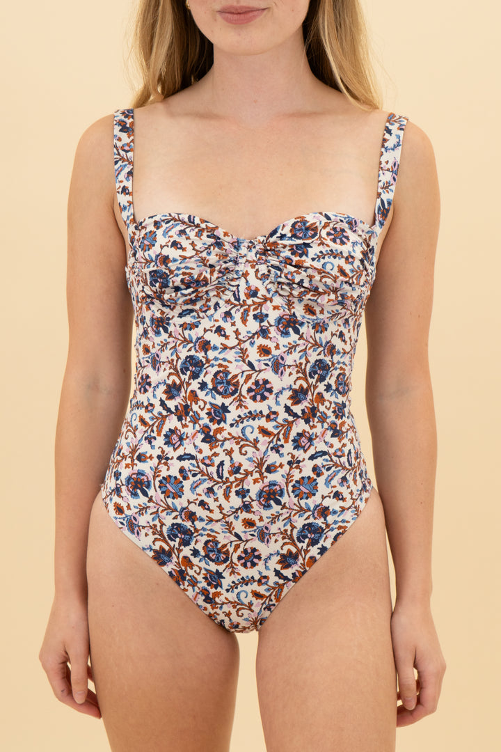 cleobella cream floral one piece nwt (xs)