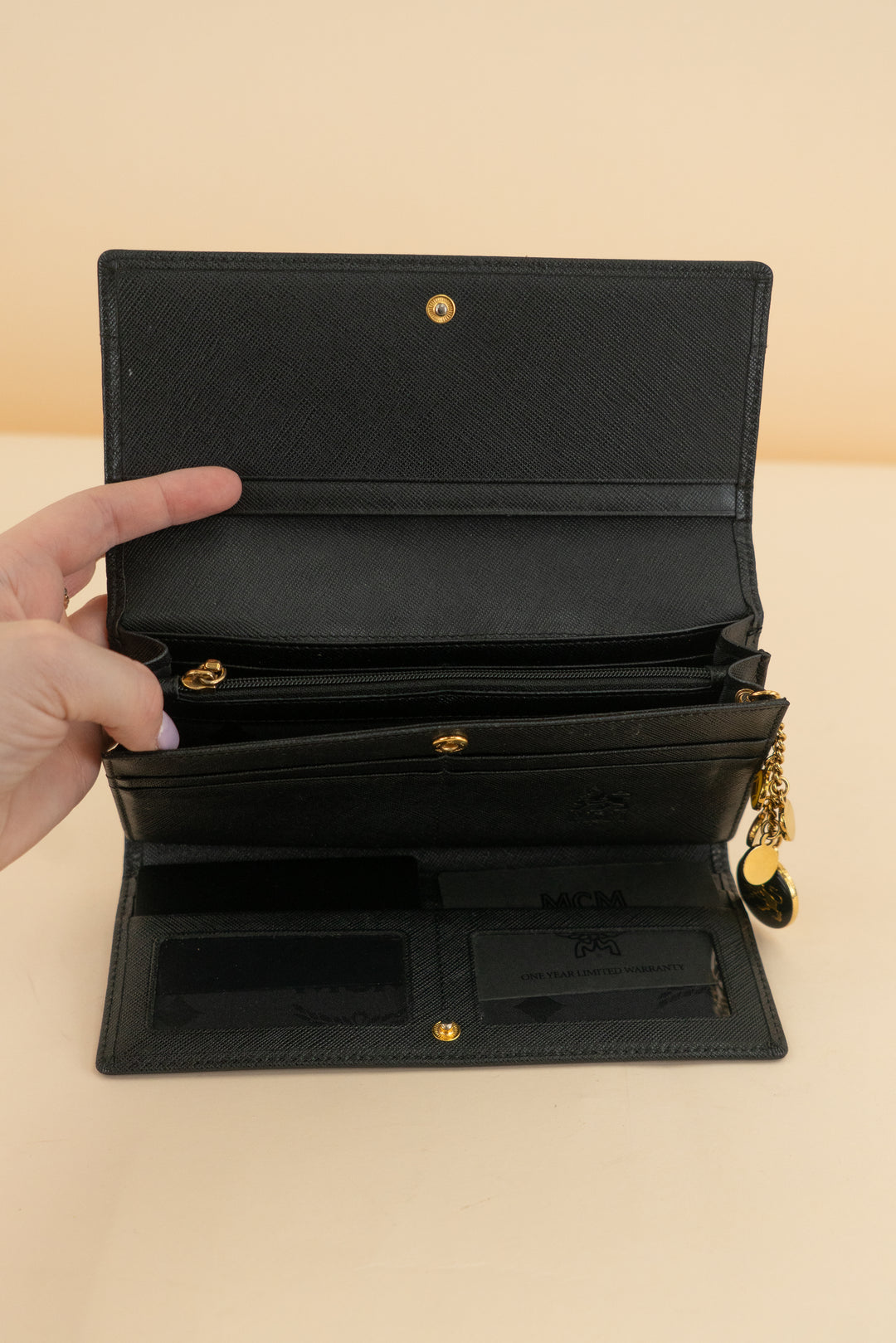 MCM Leather Continental Wallet