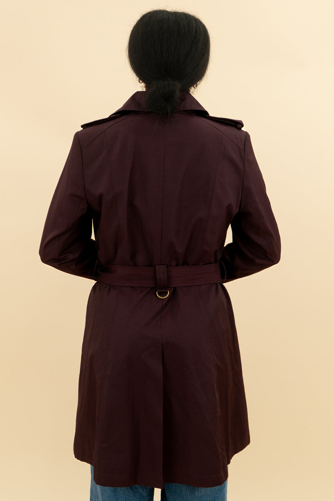 ralph lauren plum trench coat (m; retail $175)