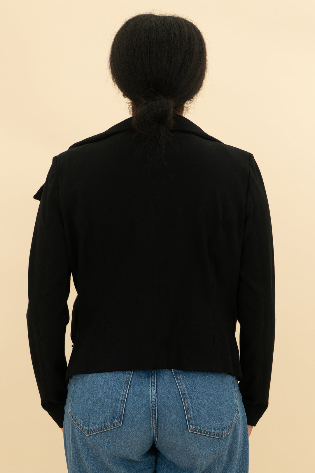 blank nyc black zip jacket (m; retail $138)