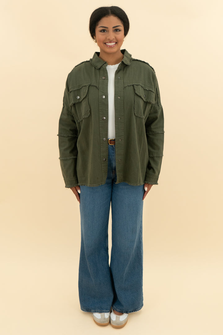 Elan Olive Rock and Roll Jacket (m; retail $96)