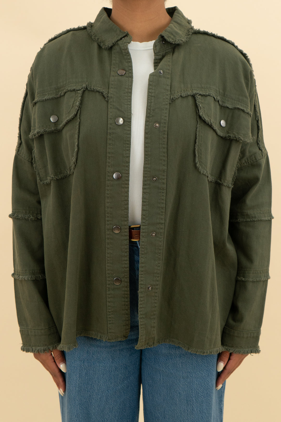 Elan Olive Rock and Roll Jacket (m; retail $96)