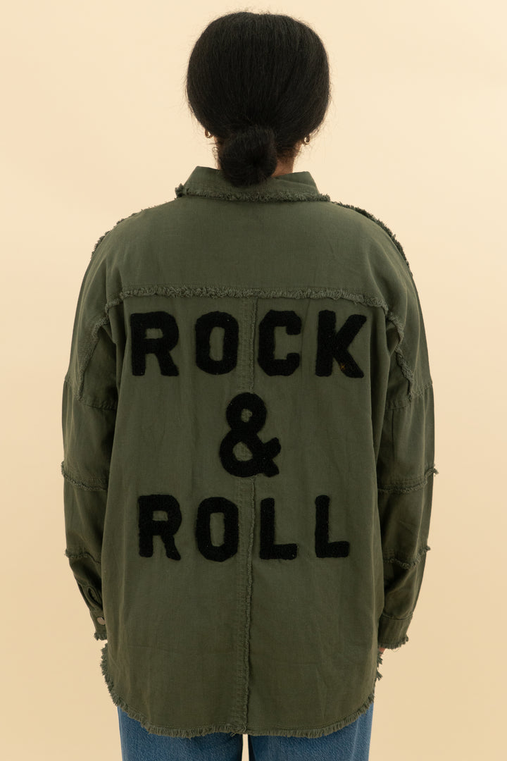 Elan Olive Rock and Roll Jacket (m; retail $96)