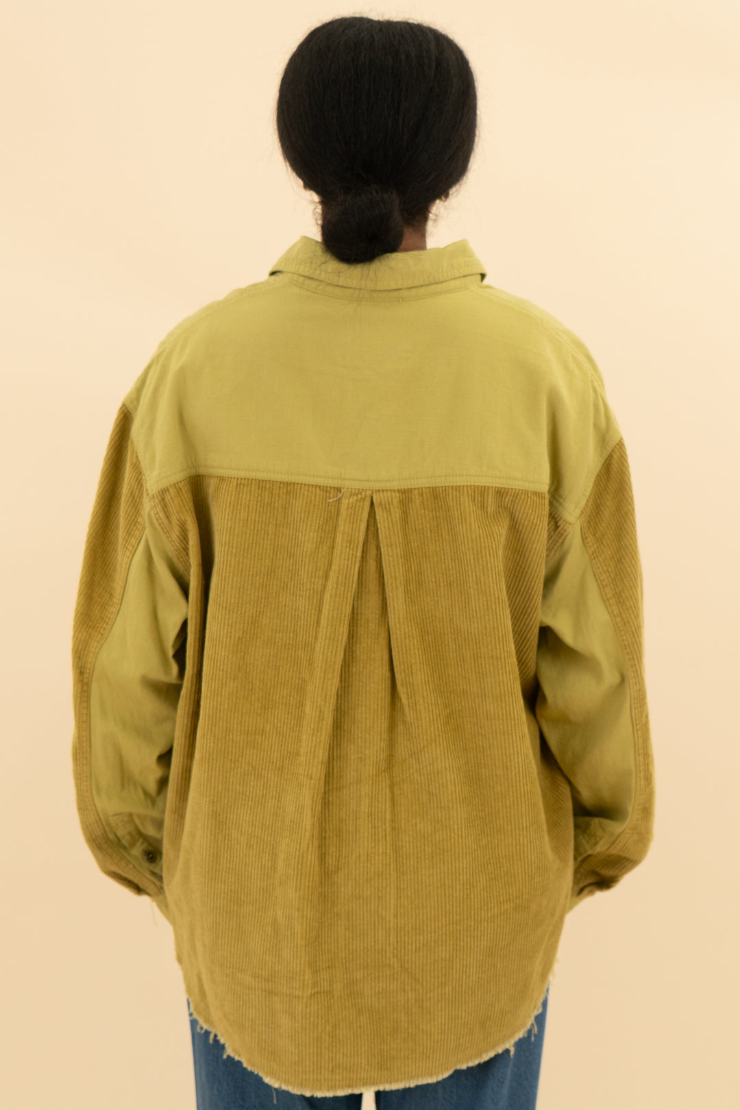 Thread & Supply Gold Frayed Corduroy Shirt Jacket nwt (m; retail $99)