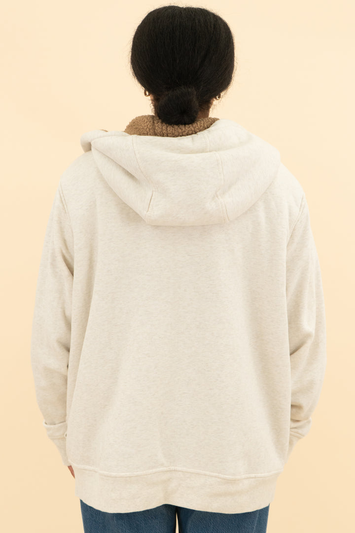 banana republic oatmeal hoodie (xl)