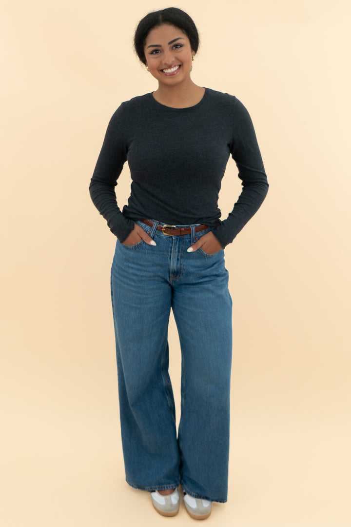 zara dark grey sweater ultra thin (m; retail $59.90)