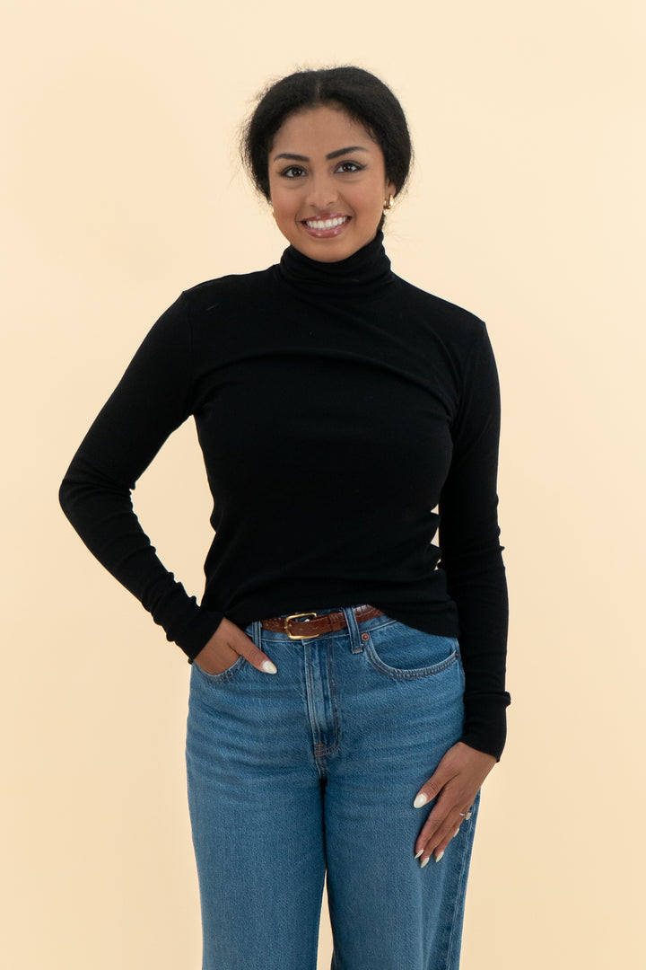 h&m black turtleneck (m)