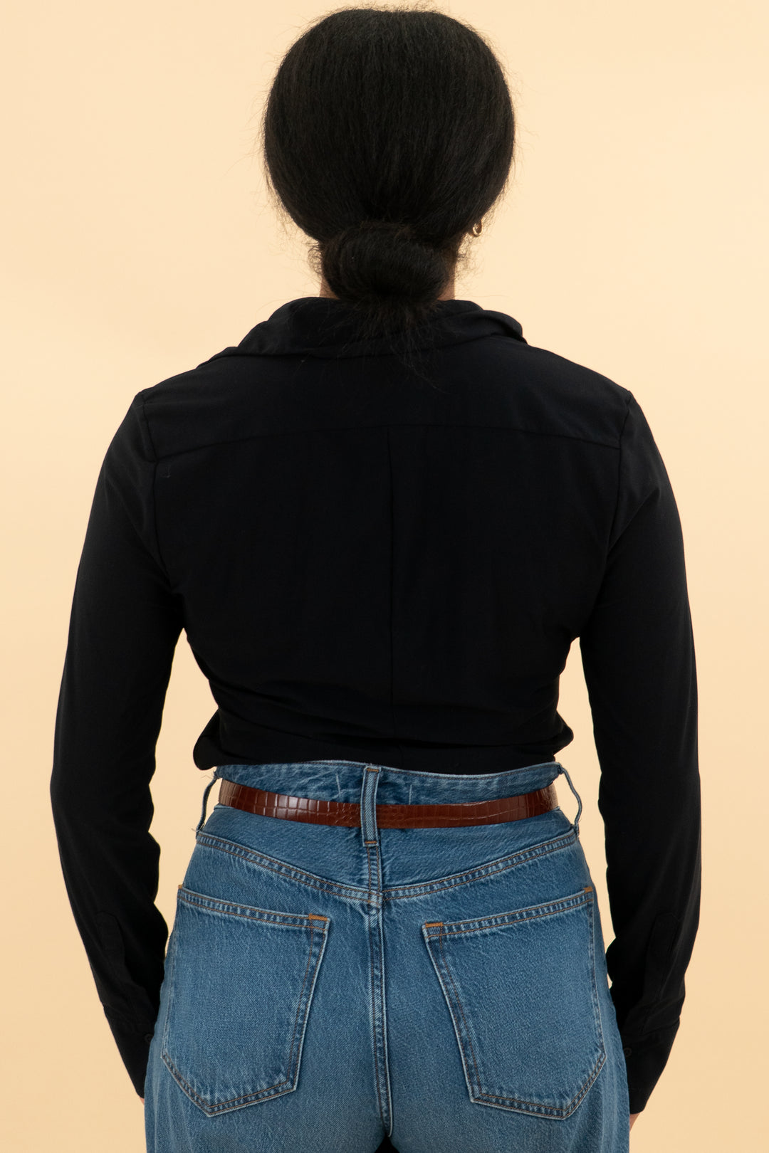 commando black button up bodysuit (m; retail $238)