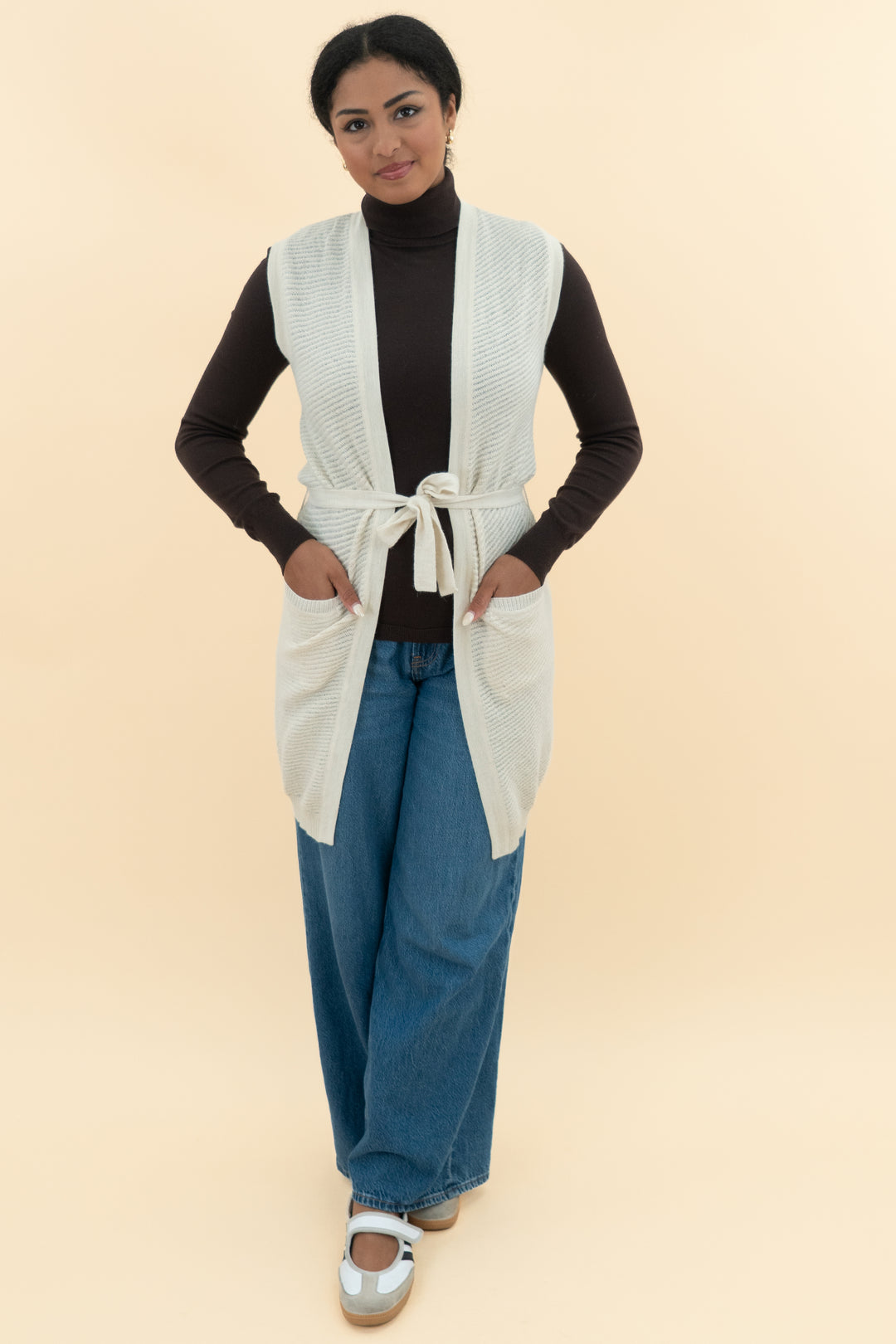 rachel comey sleeveless knit tie cardigan (xs)