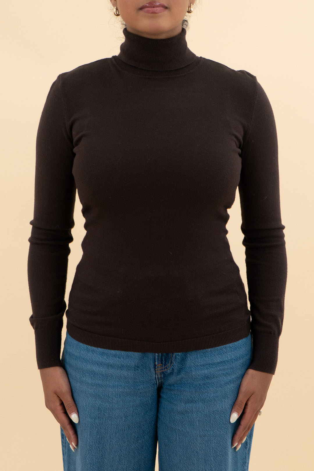 antonio melani brown turtleneck sweater (m; retal $129)