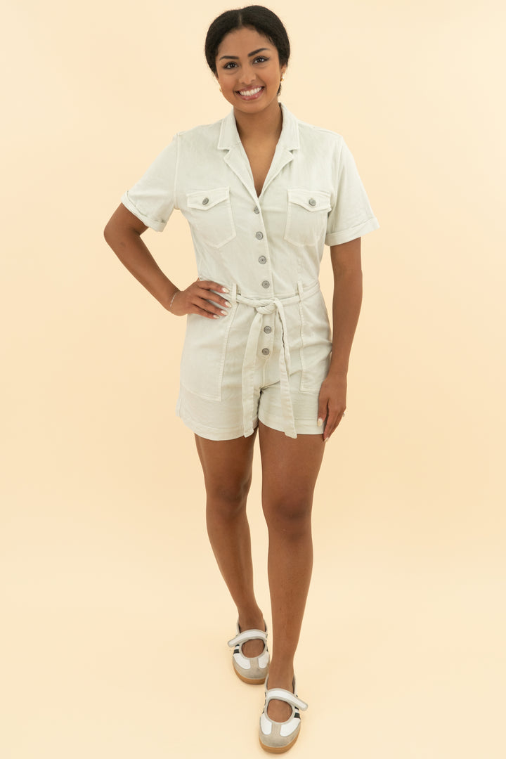 rails off-white short sleeve romper (m)