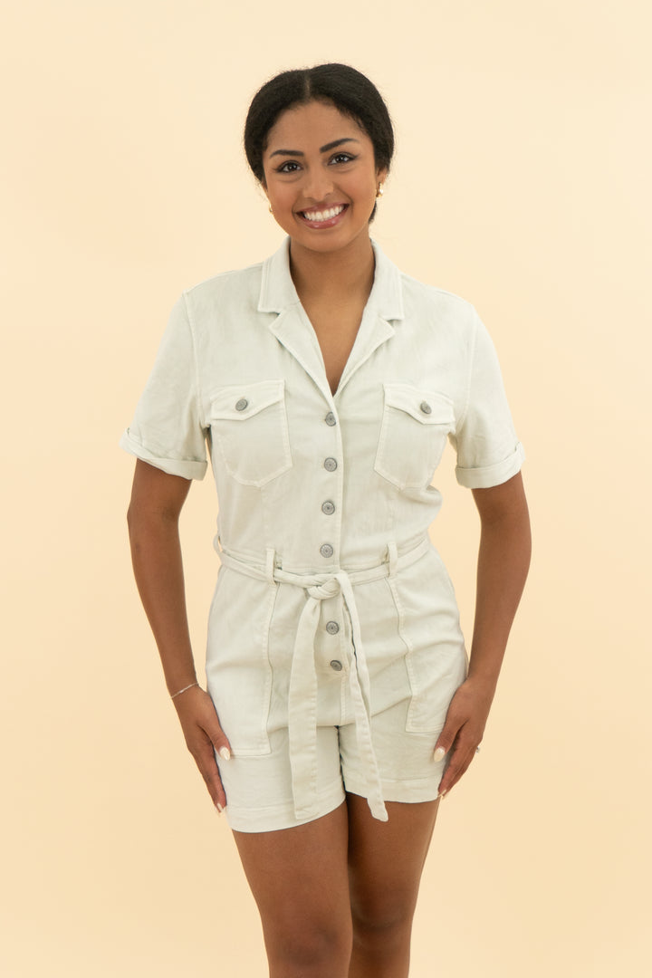 rails off-white short sleeve romper (m)