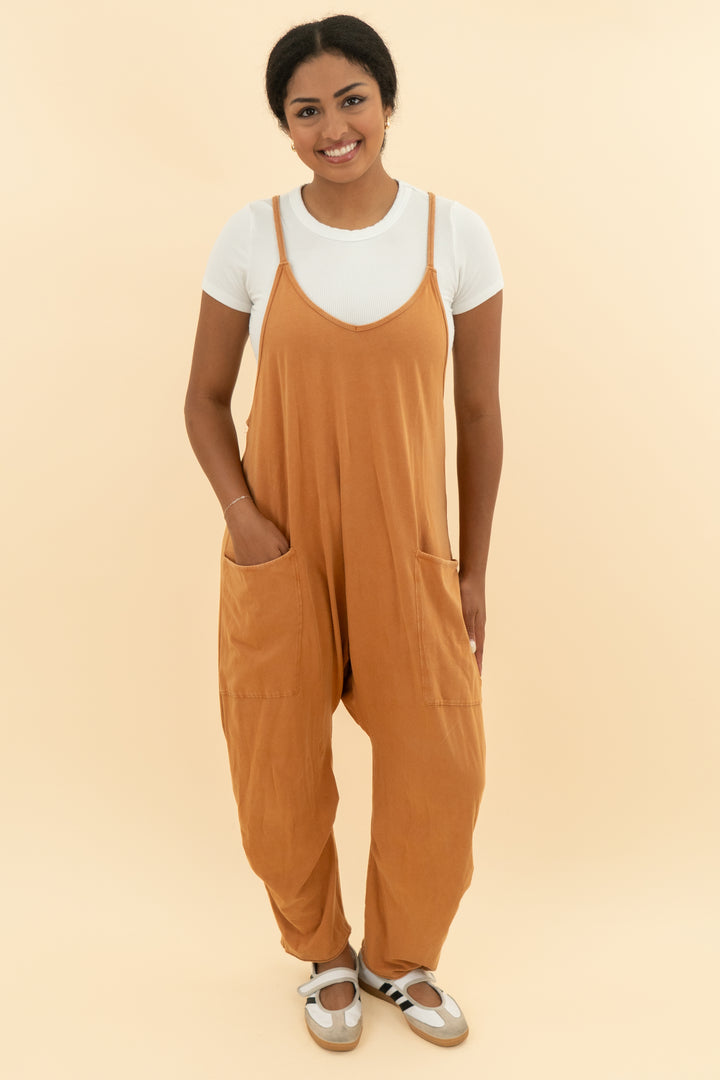 fp movement hot shot jumpsuit burnt orange (s; retail $80)