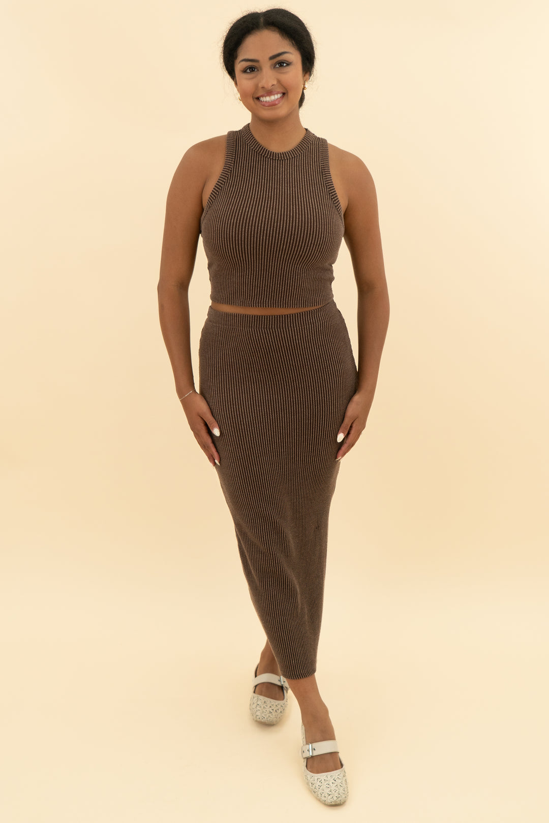 no boundaries skirt and high neck tank set (m; retail $21)