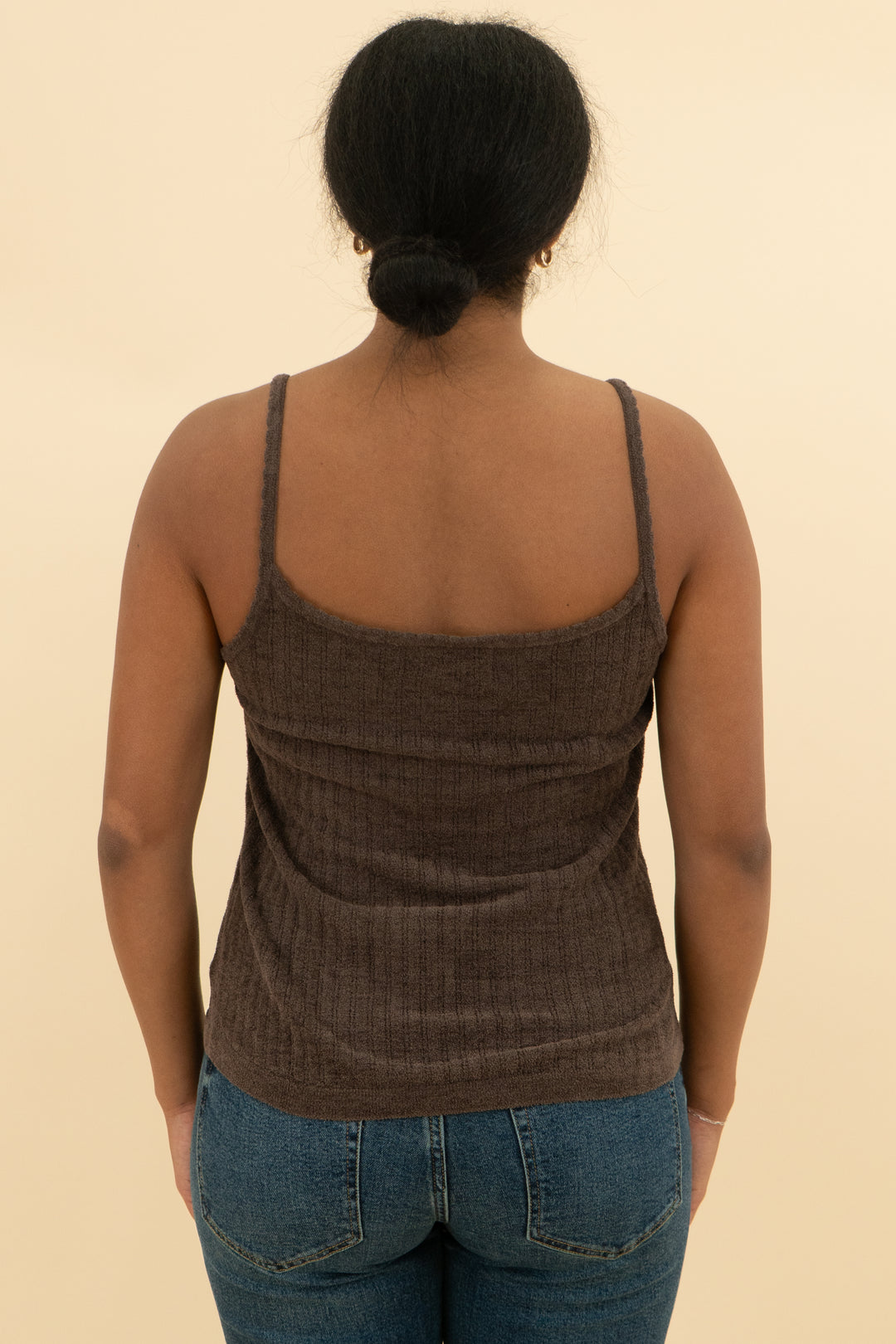 barefoot dreams ultra lite tank mocha (m; retail $88)