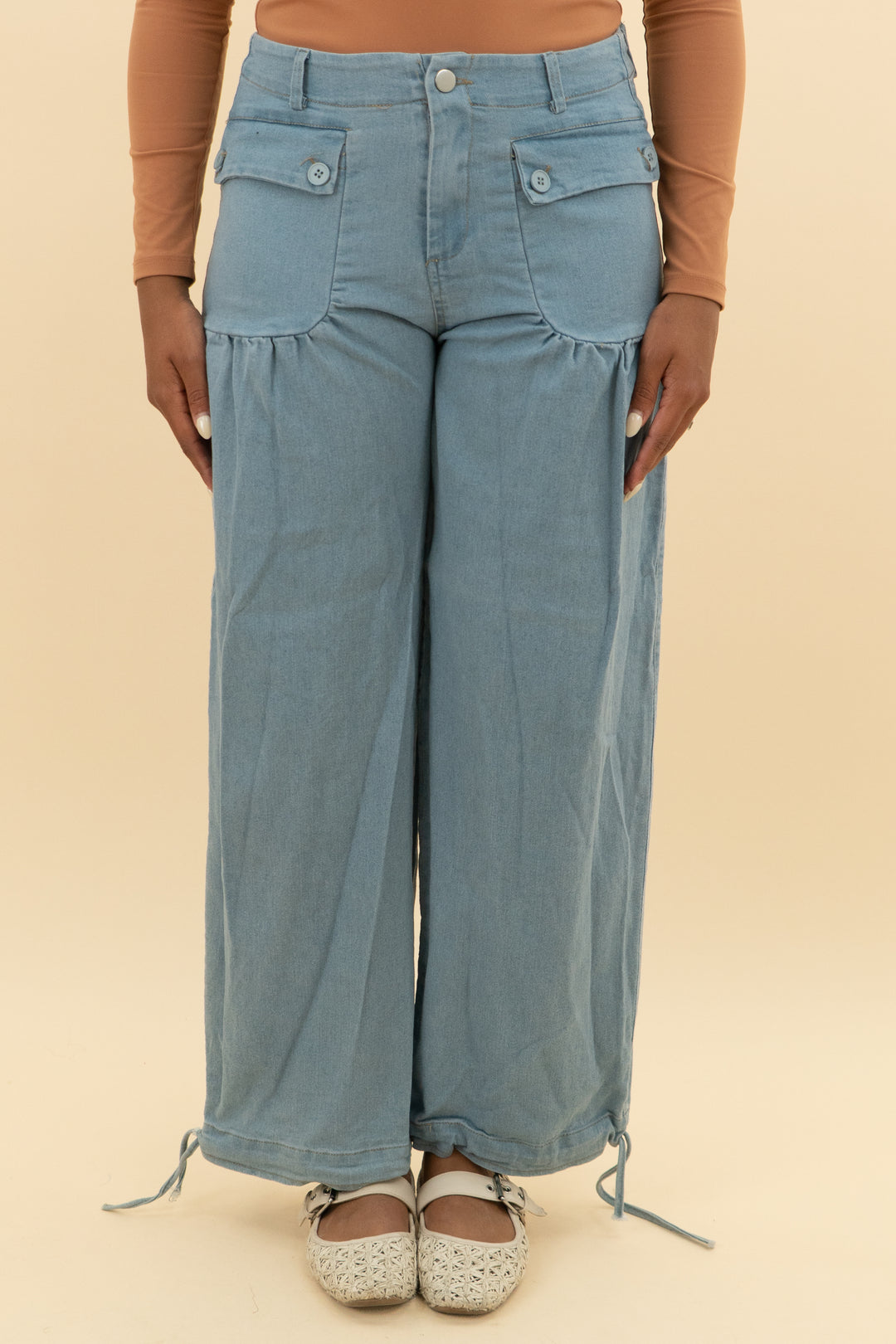 Pwest high waisted chambray pant (m; $58.60)