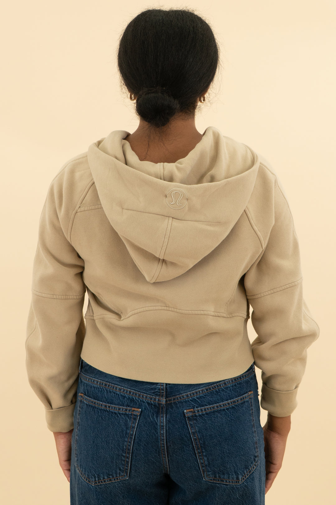 lululemon Scuba Oversized Half-Zip Hoodie light brown (m/l; retail $128)