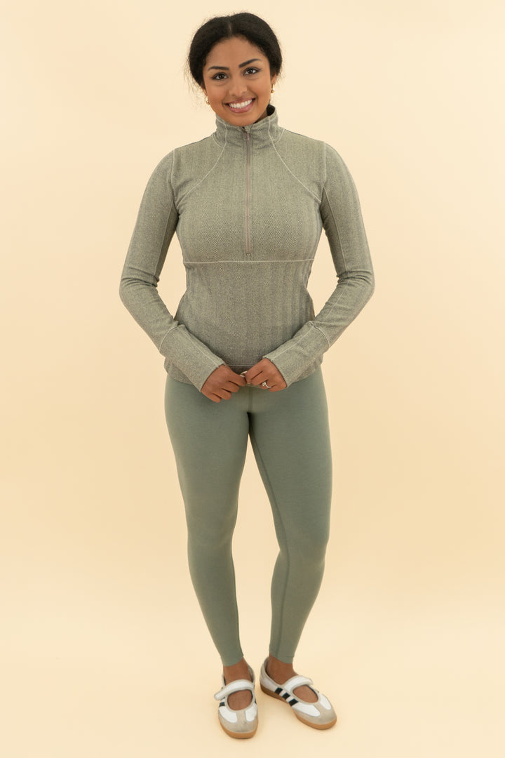 Calia grey zig zag quarter zip (m; retail $98)