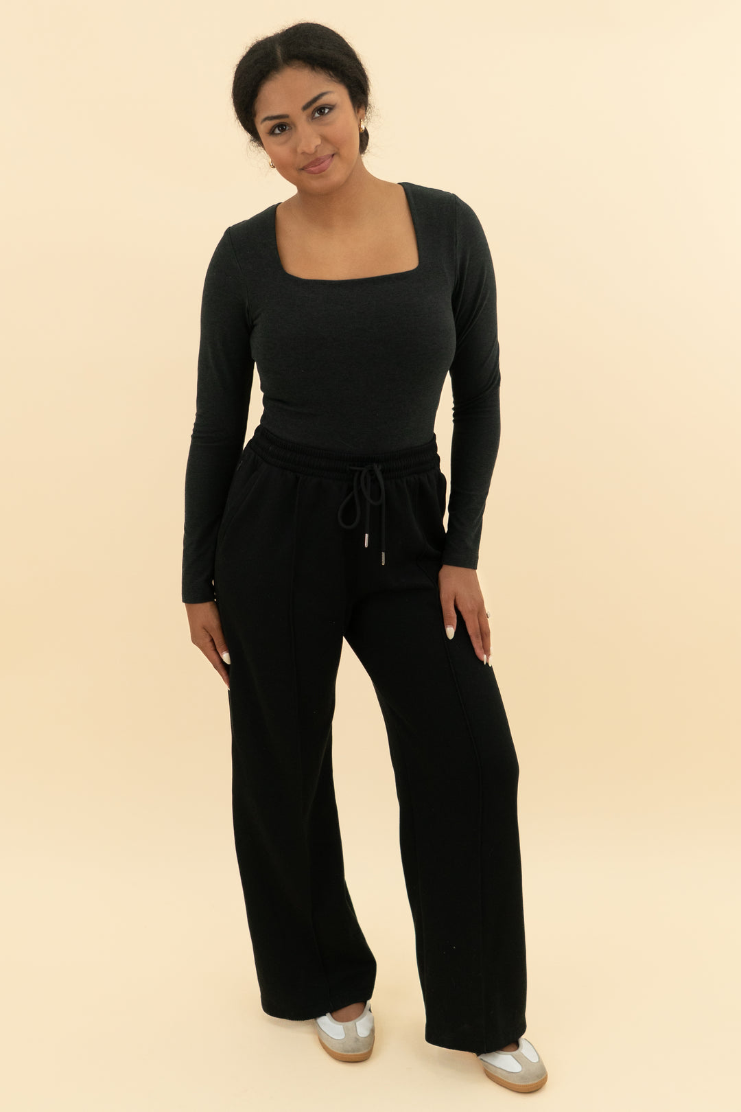 ypb charcoal grey/black active jumpsuit (m; retail $100)