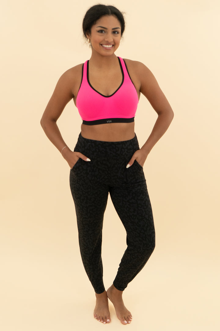 victoria secret bright pink sports bra (l)