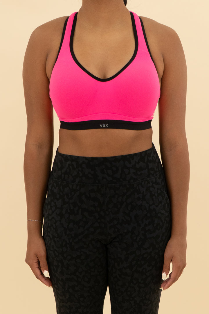 victoria secret bright pink sports bra (l)