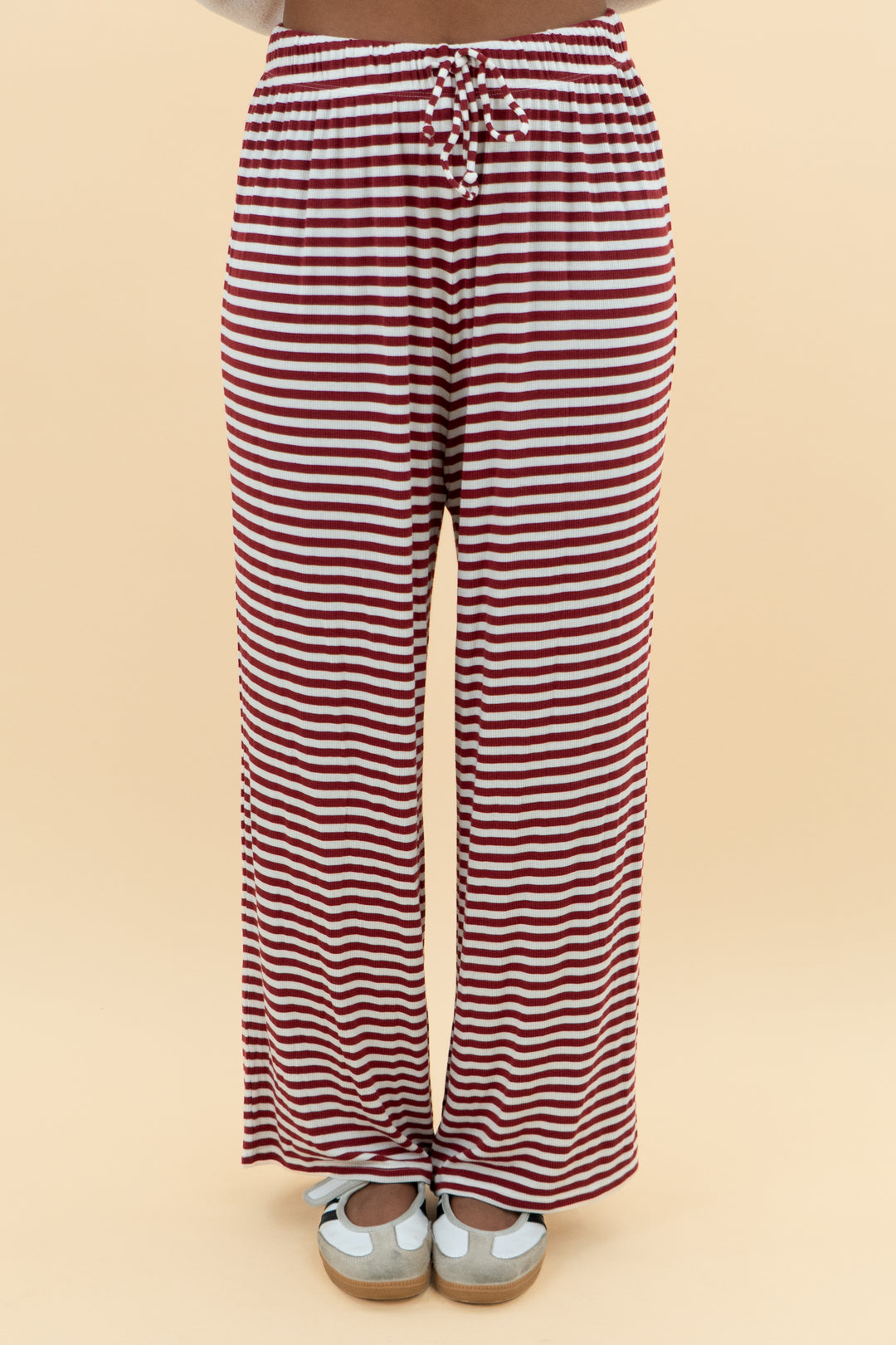 aerie red stripe lounge pant nwt (m; retail $49.95)