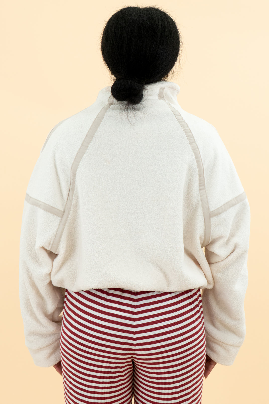 hyfive ivory fleece half zip nwt (m; retail $40)