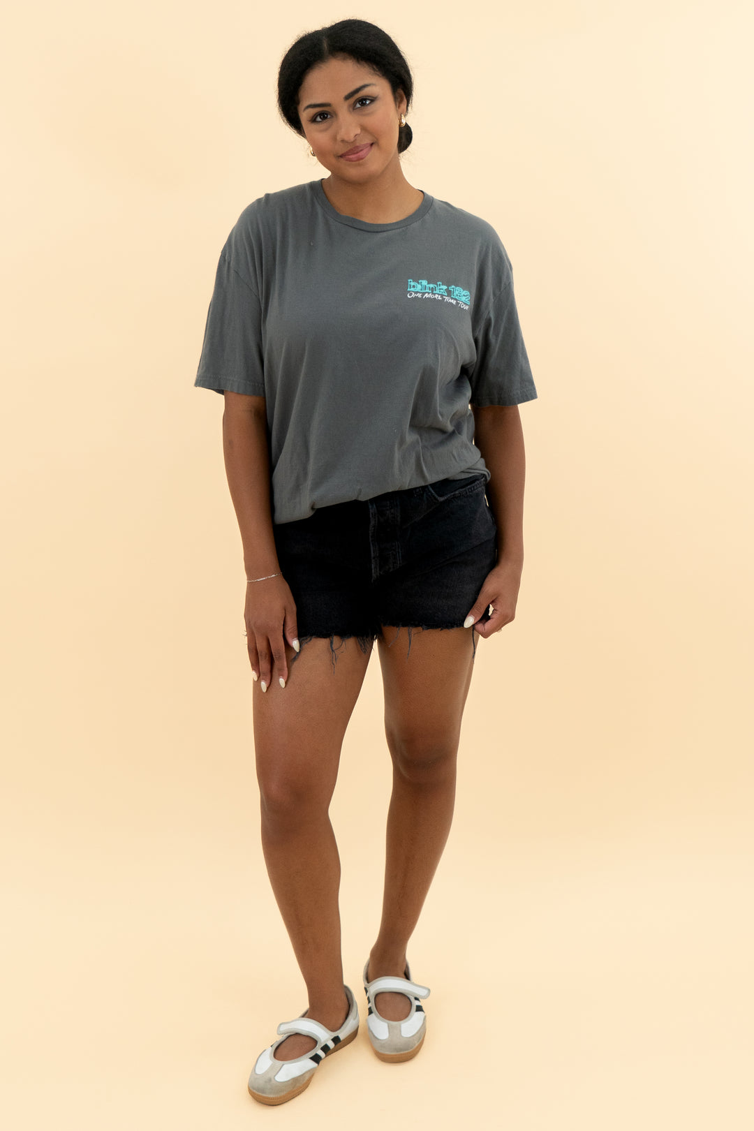 agolde black denim shorts (29)
