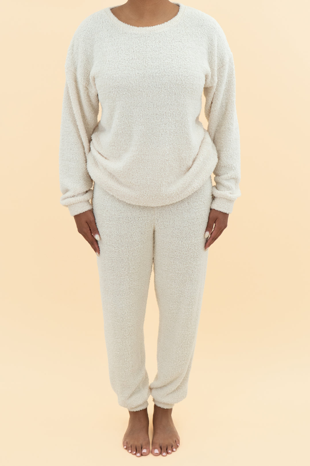 Luna + Luca Cozy Teddy Mama Set cream (m; retail $84)