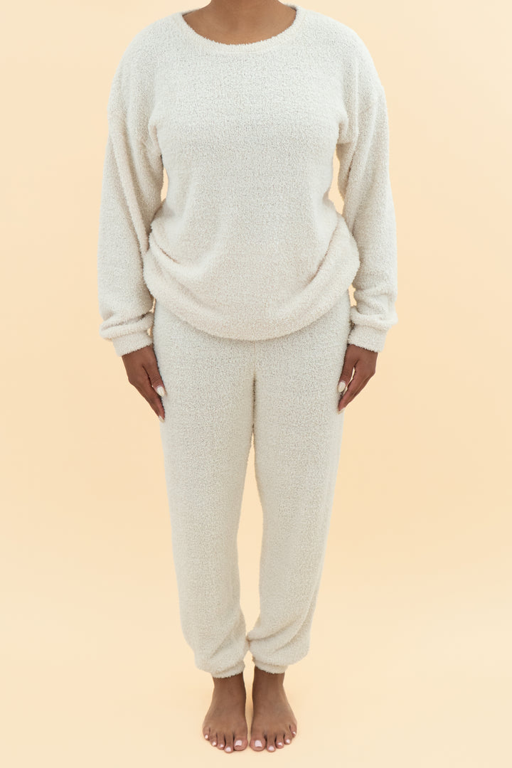 Luna + Luca Cozy Teddy Mama Set cream (m; retail $84)