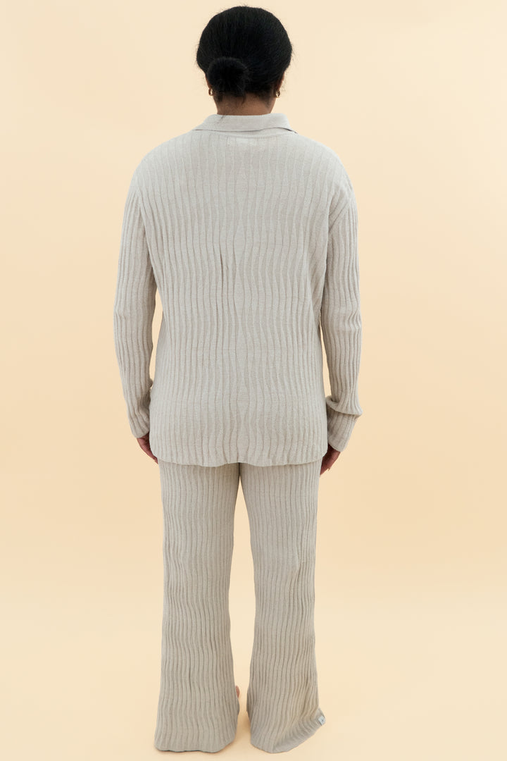 barefoot dreams chai pant long sleeve set (m; retail $296)