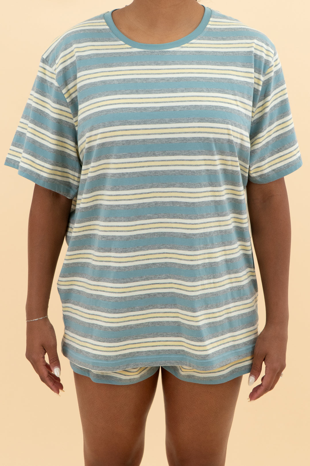 set active blue striped tshirt nwt (xl; retail $54)
