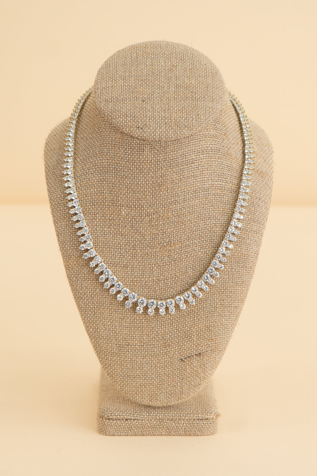 melinda maria queen tennis necklace (24"; retail $215)