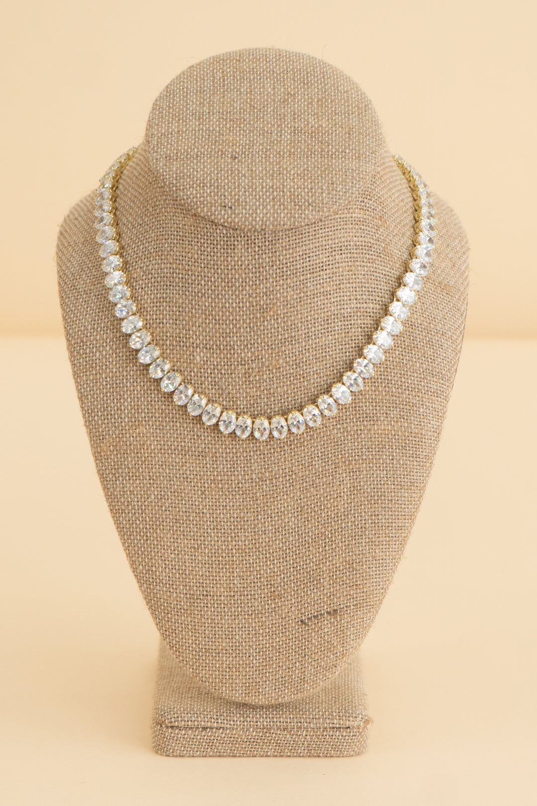 melinda maria hello gorgeous gold tennis necklace 6mm (16"; retail $215)