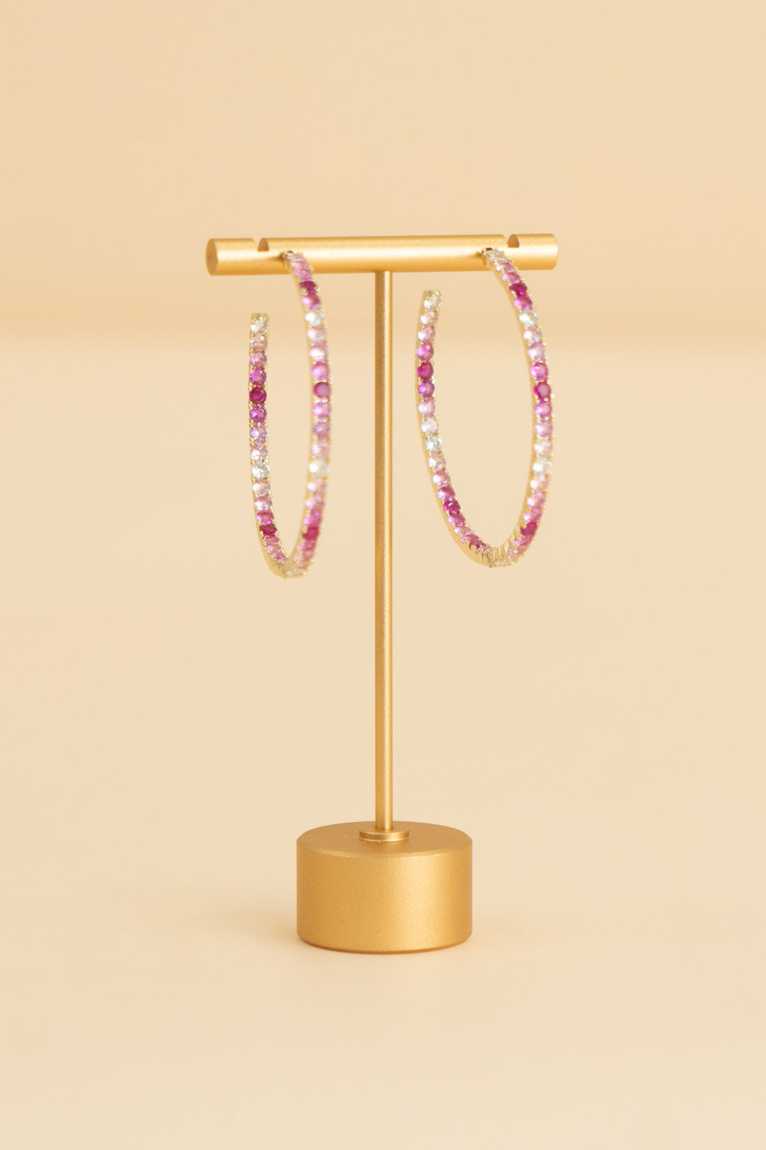melinda maria pink hoop earring (os; retail $105)