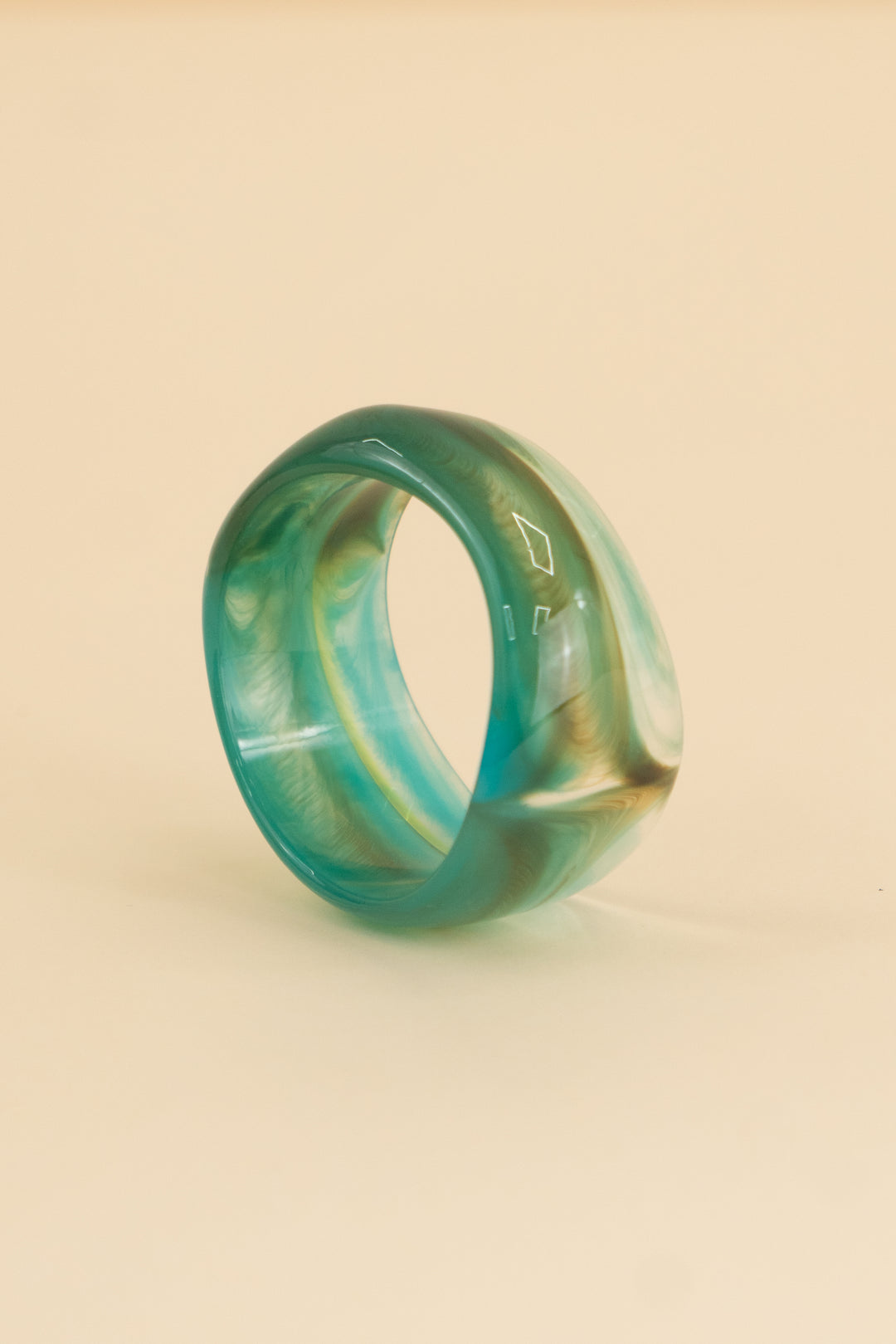 blue/green acrylic bangle