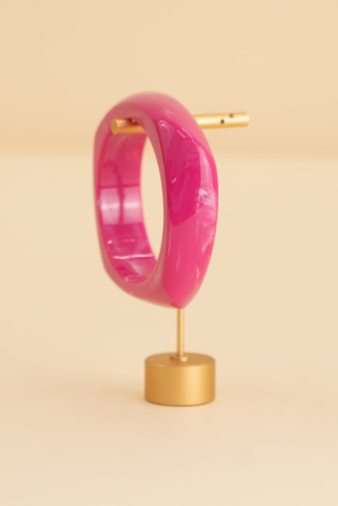 hot pink acrylic bangle