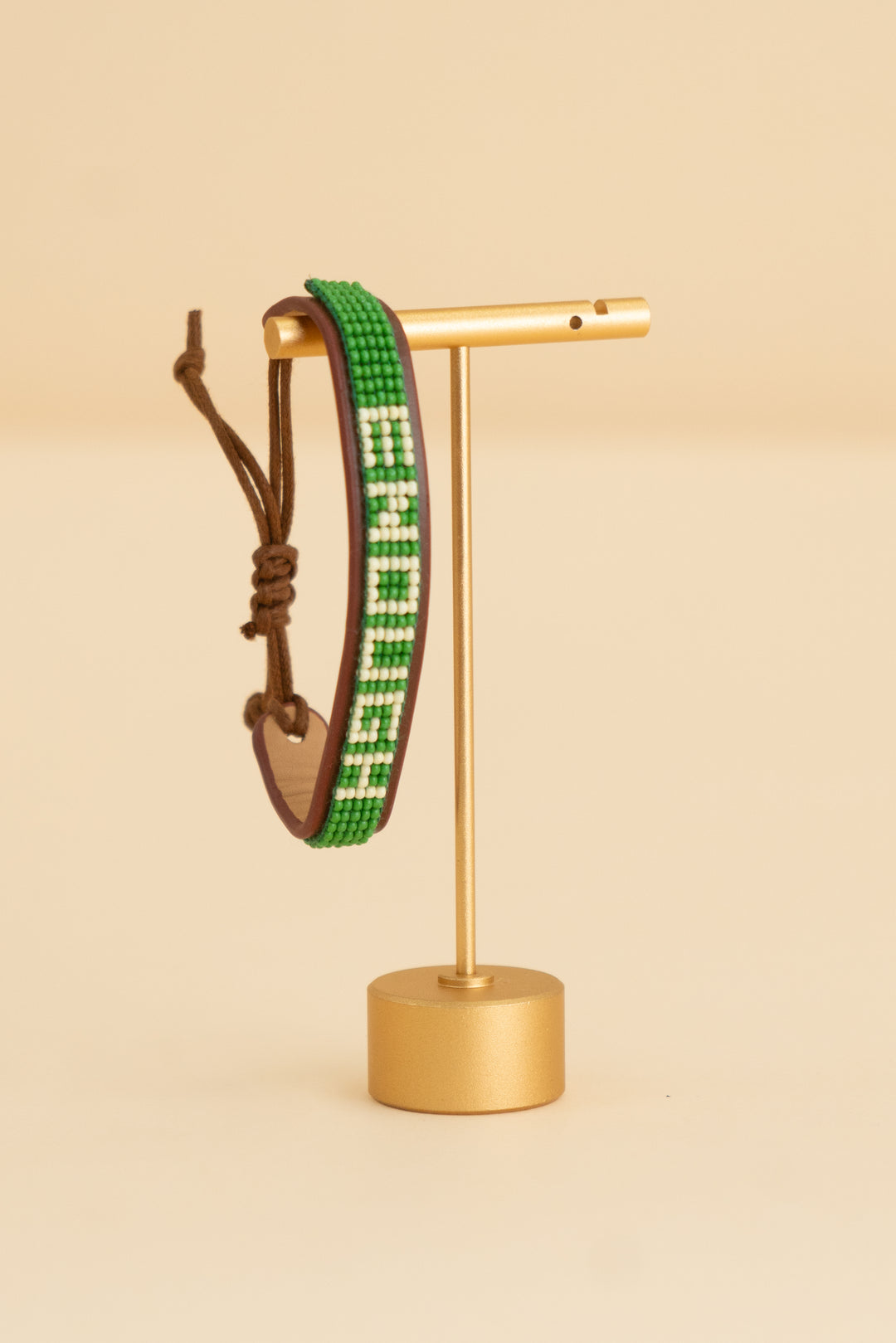 you are enough green beaded bracelet
