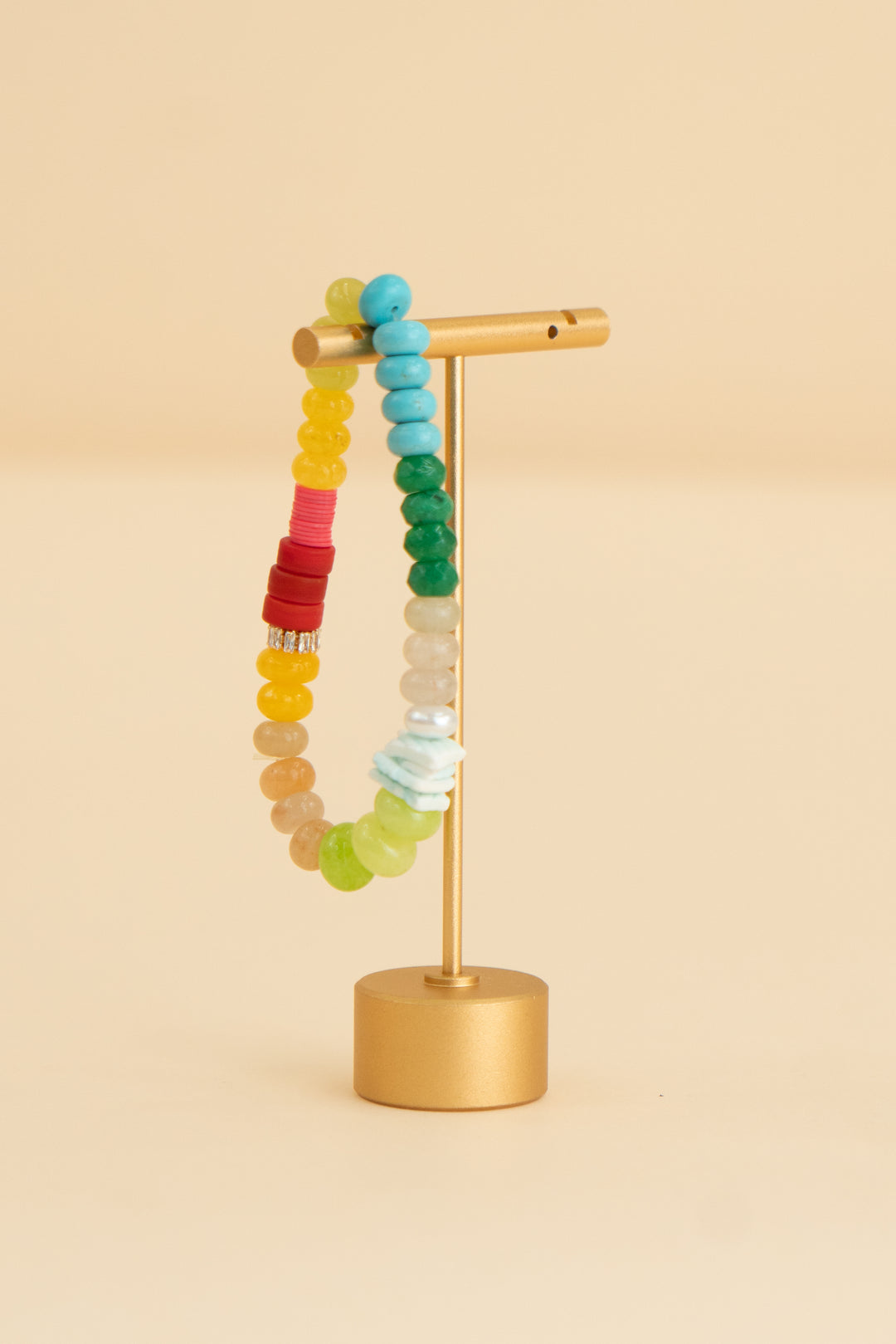multi beaded gem bracelet