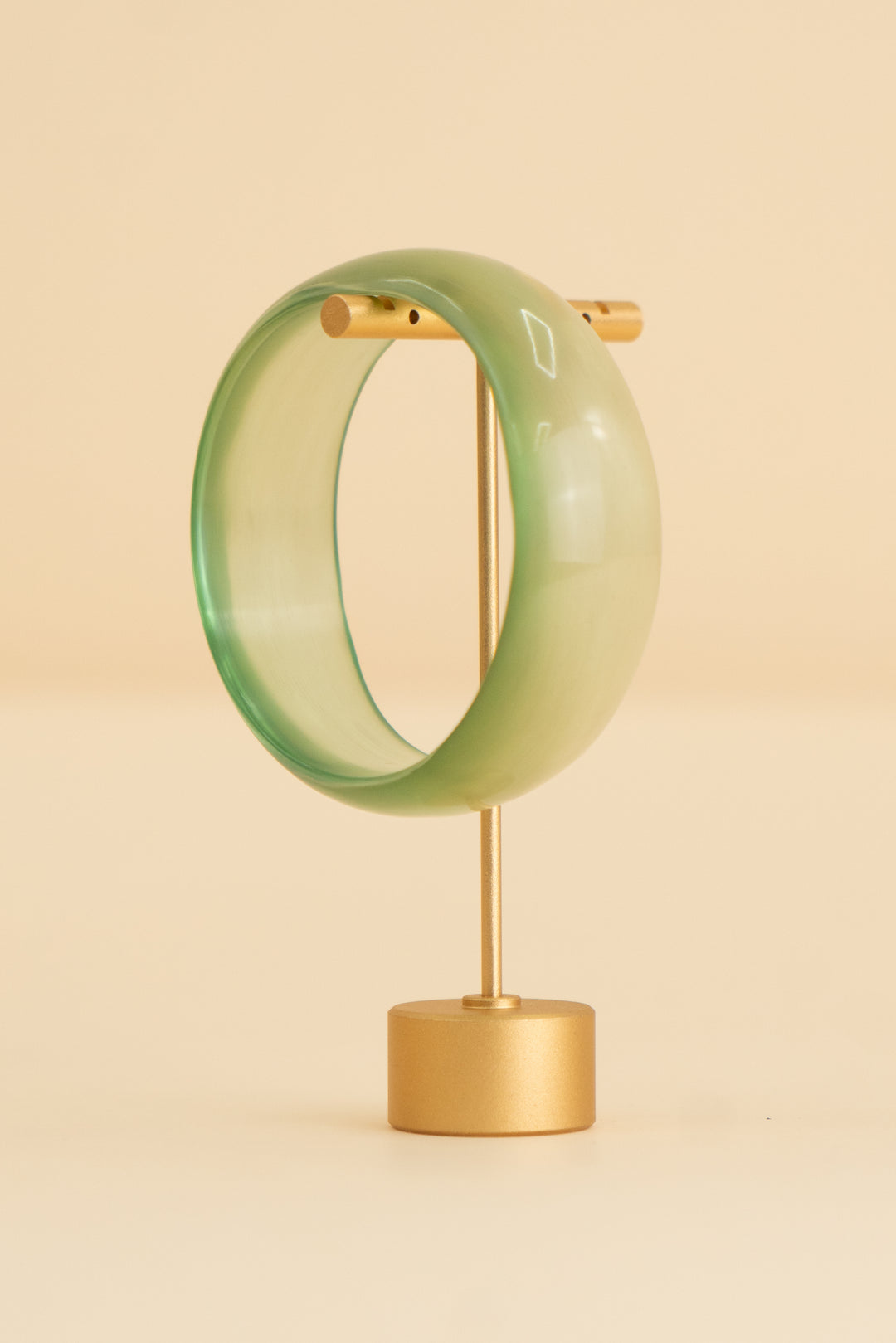 green/clear acrylic bangle
